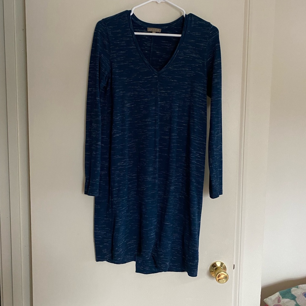 Lilla P Navy V-Neck Long Sleeve Dress